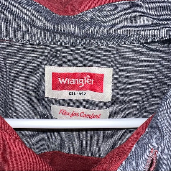 Wrangler Front Pocket Short Sleeve Button Down Casual Shirt Men's Size XL - Picture 3 of 4